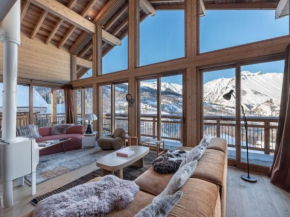 Chalet Neuf avec Sauna à 100m des Pistes, Accueillant jusqu'à 12 personnes et Acceptant les Animaux - FR-1-570-47